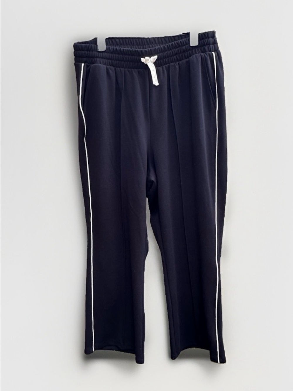 Ava & Viv Black Casual Pants with White Label Detail